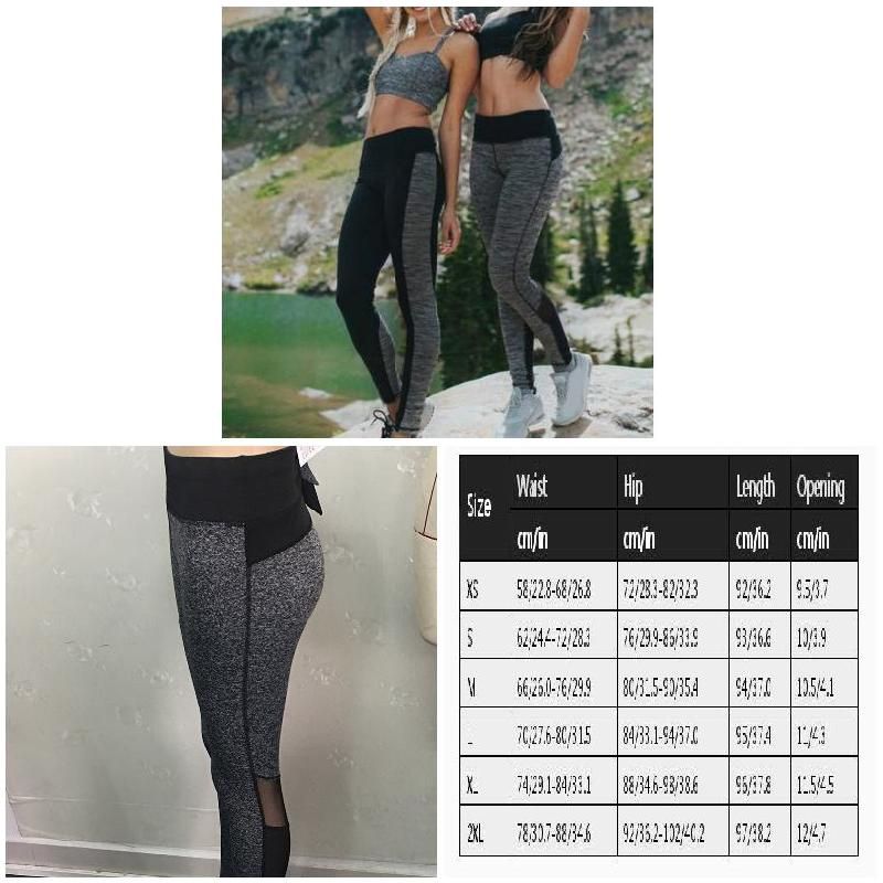 Yoga Leggings, Yoga Pants High Waist, Mesh, Piecing, Stretch