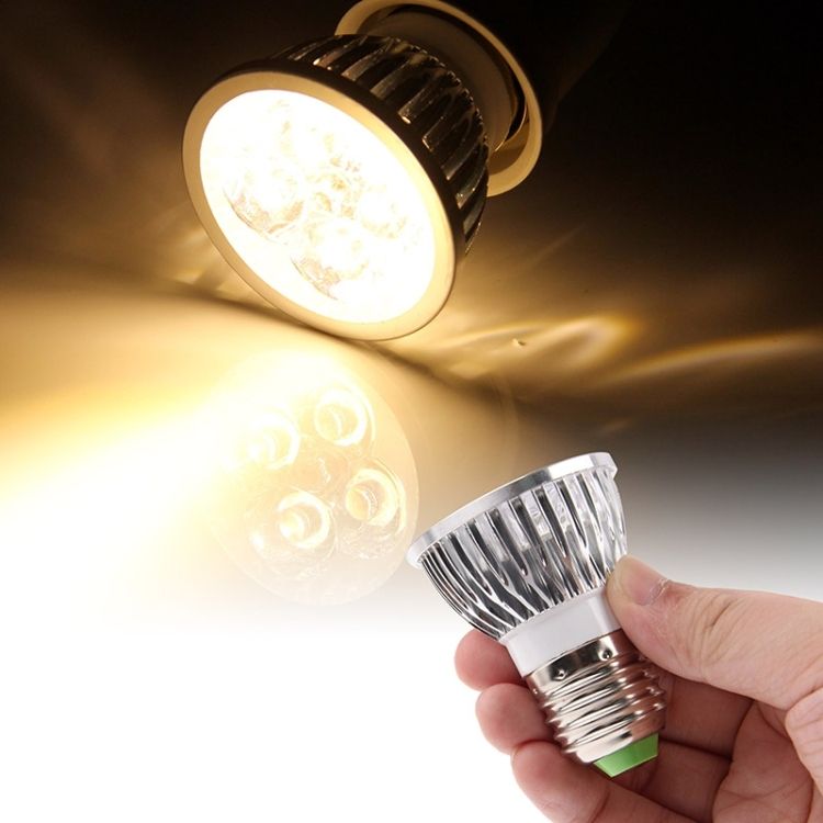 E27 4W 440LM 4 LEDs Spotlight Lamp Bulb Warm White Light