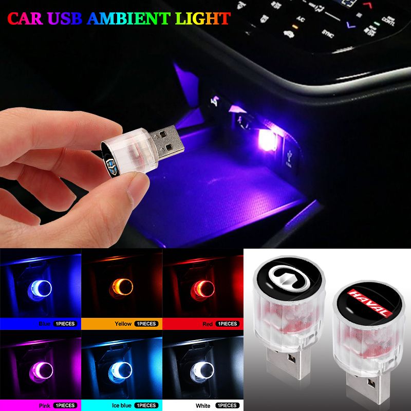 Car Mini USB LED Interior PortablePlug Play For Toyota CHR Corolla Camry Prius Yaris