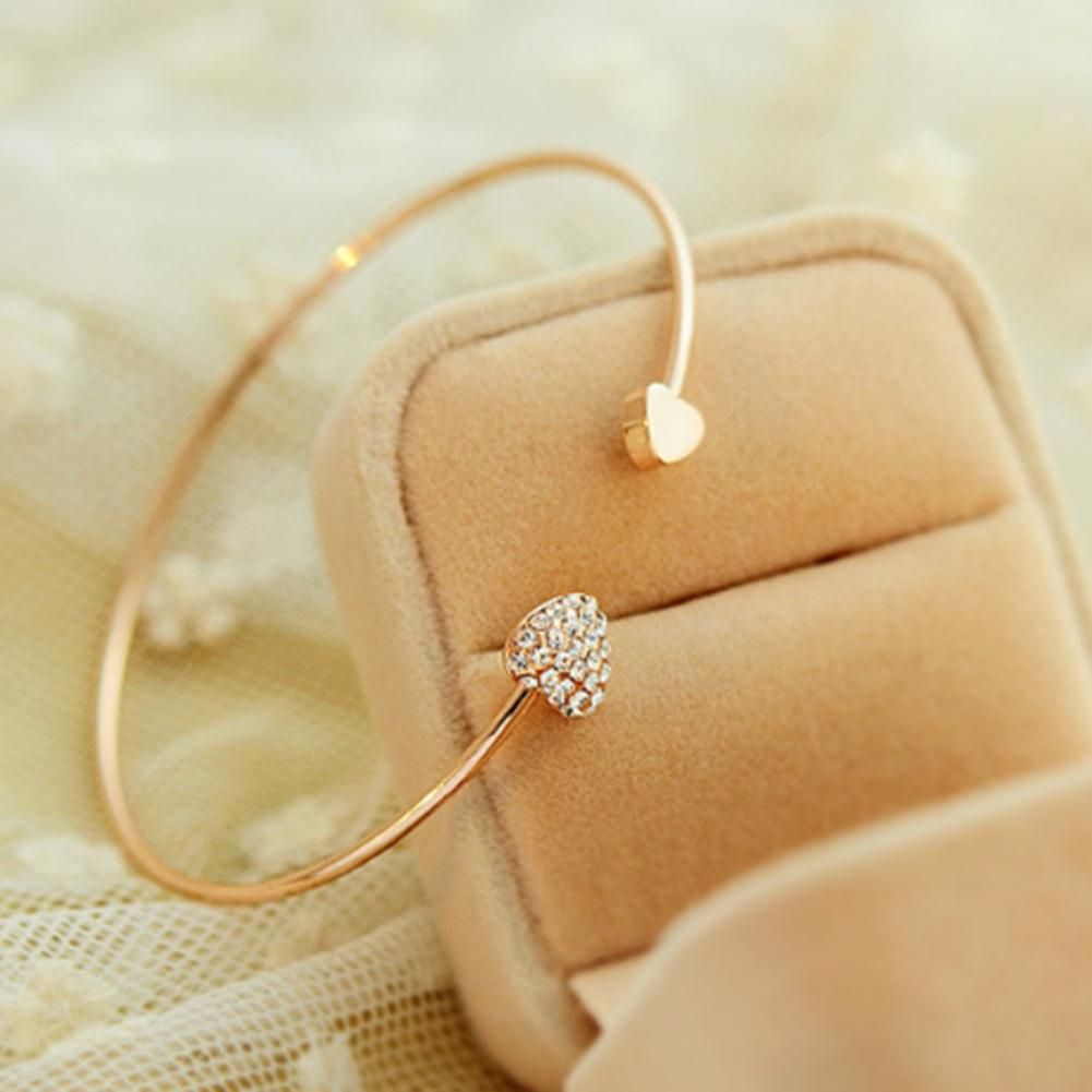 Fashion Heart Crystal Bangle High Quality Rhinestone