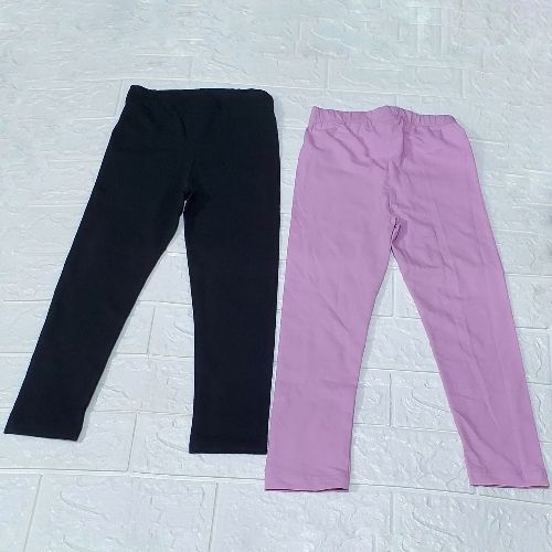 Plain Girls Two Piece Leggings Set