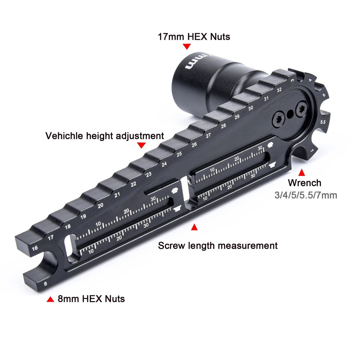 Multifunction 17mm 8mm HEX Nuts Installation Tool Vehicle