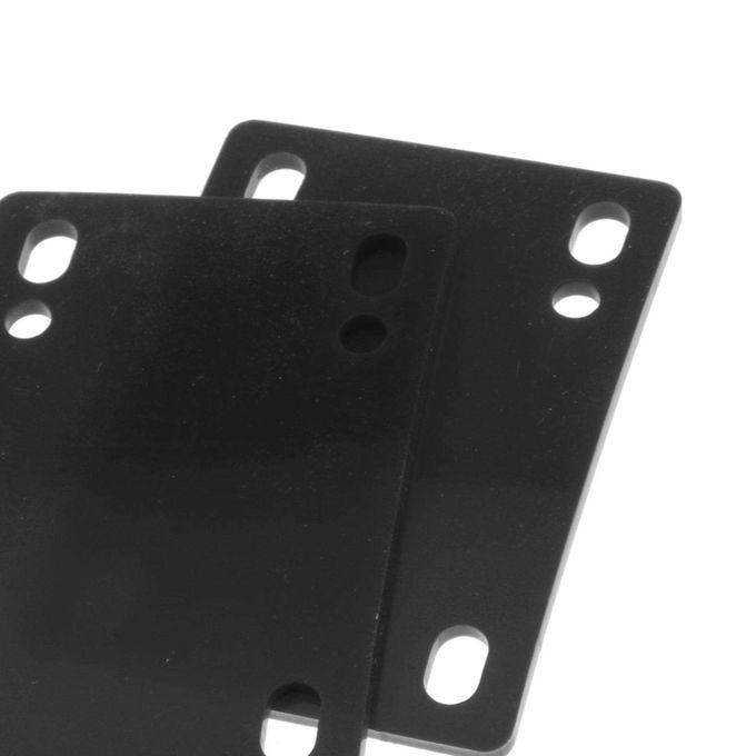 Pair Skateboard Longboard Flat Riser Shock Absorbing Pads Black
