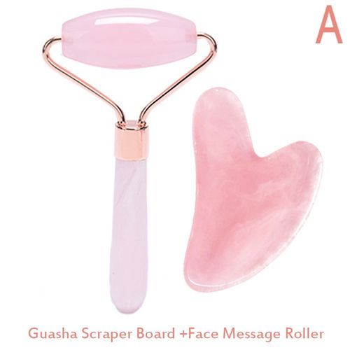 2pcs Face Massage Roller Guasha Board Gua Sha Ser Face Lifting Up Wrinkle Remover Cosmetic Makeup Beauty Tools Skin Care A