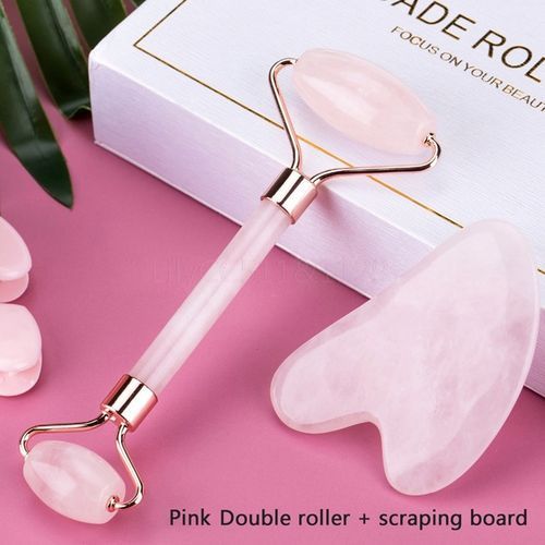 2pcs Face Massage Roller Guasha Board Gua Sha Ser Face Lifting Up Wrinkle Remover Cosmetic Makeup Beauty Tools Skin Care A
