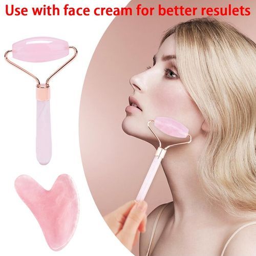 2pcs Face Massage Roller Guasha Board Gua Sha Ser Face Lifting Up Wrinkle Remover Cosmetic Makeup Beauty Tools Skin Care A