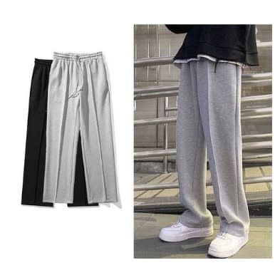 2 Sets Unisex Black And Grey Oversized Baggy Joggers