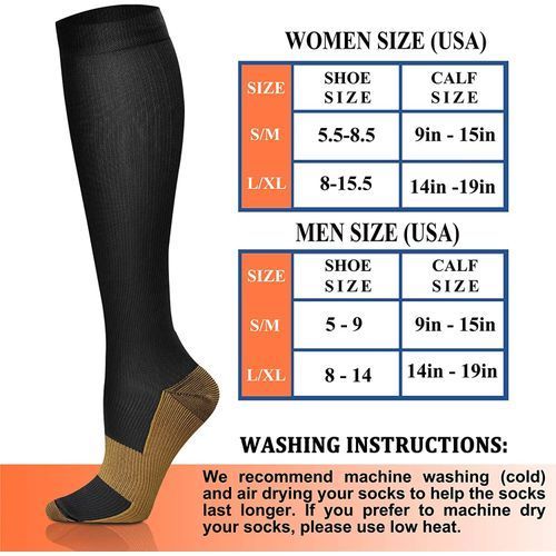 Copper Compression Socks (8 Pairs) For Running