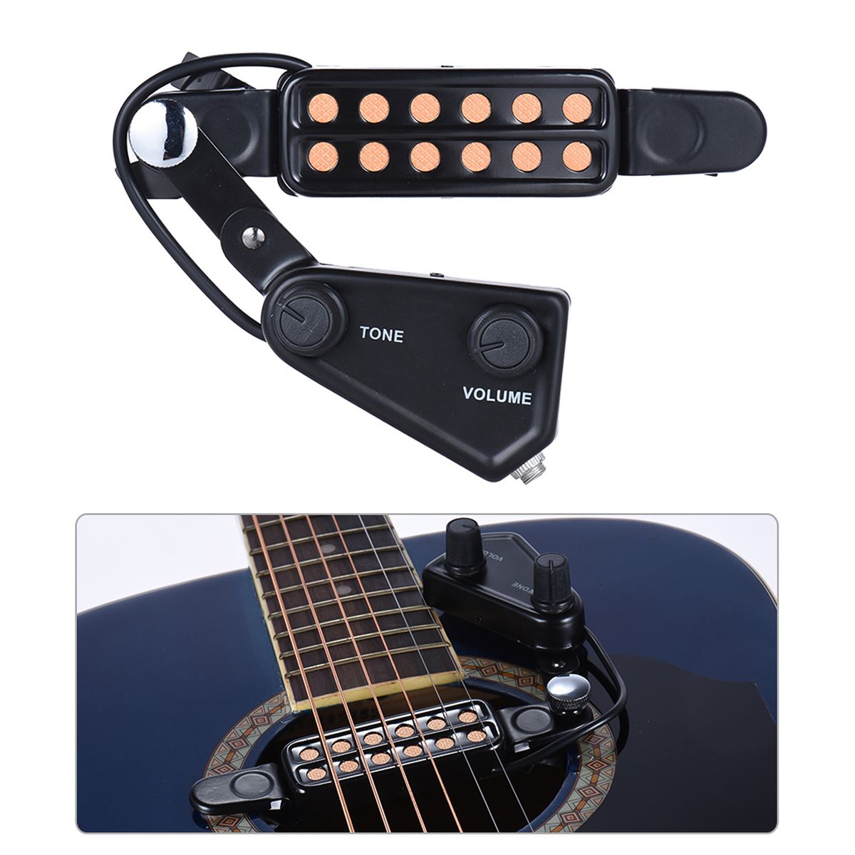 12-hole Acoustic Guitar Sound Hole Pickup