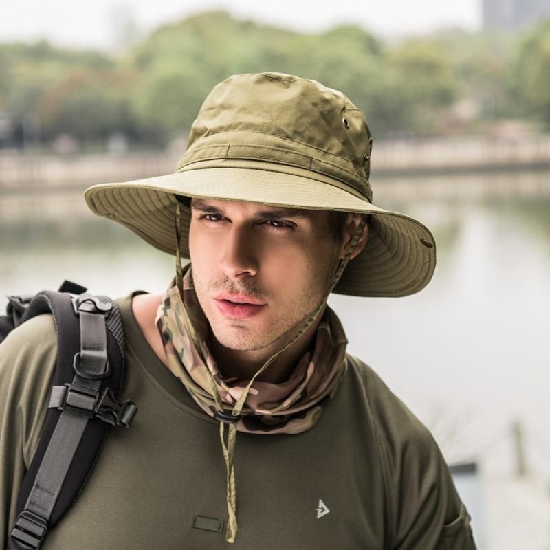 Summer Fashion Bucket Hat Men Women Outdoor Sun Hat UV Protection Breathable Fisherman Hat Uni Panama Beach Cap  Green