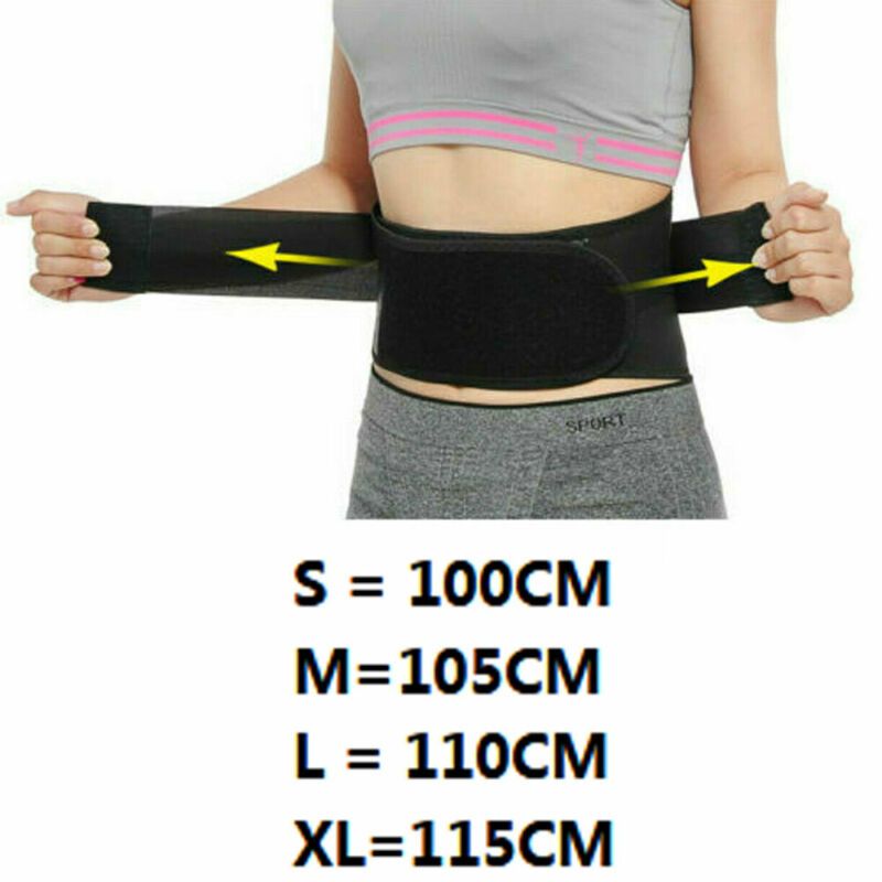 Lumber Lower Back Support Belt Brace Strap Pain Re