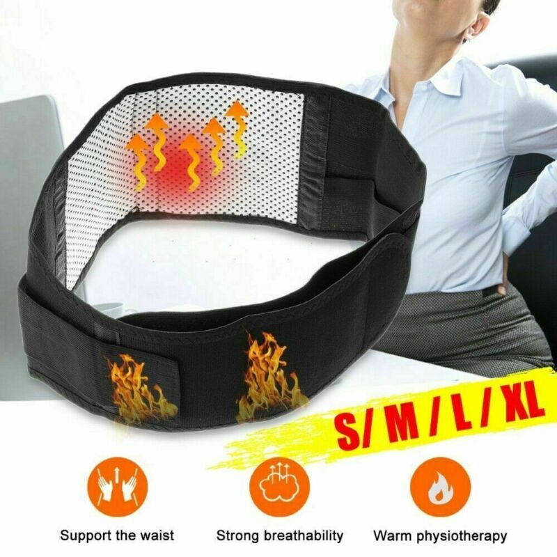 Lumber Lower Back Support Belt Brace Strap Pain Re