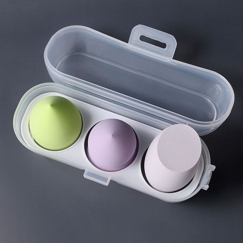 Beauty E Makeup Blender Set Gourd Water Drop Puff Makeup Puff Set Colorful Cushion Cosmestic Sponge Tool Wet And Dry Use Girl 3pcs With Box