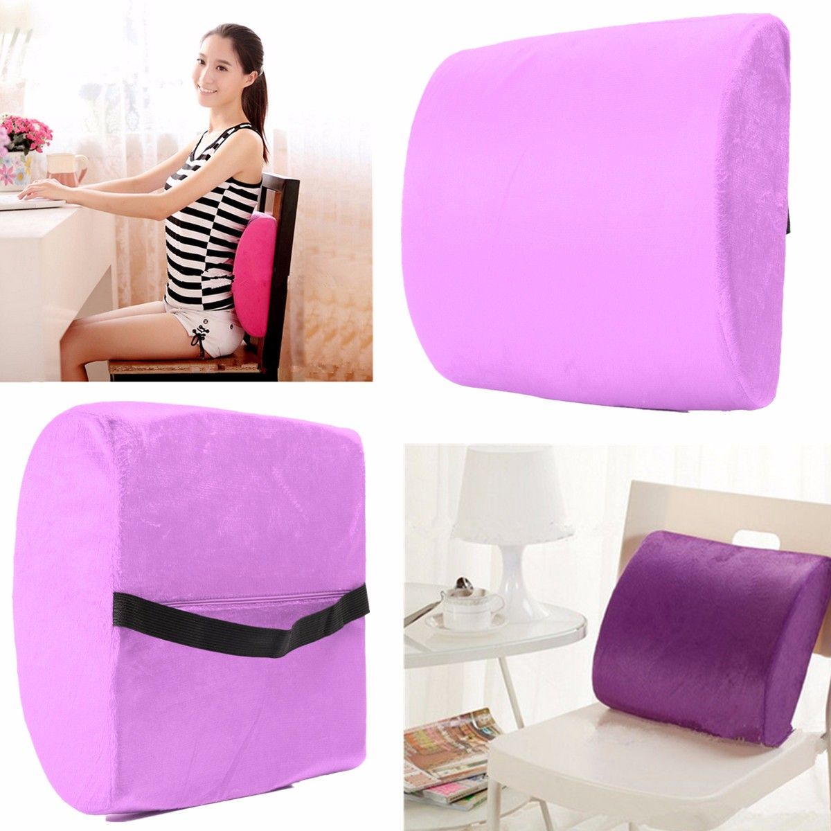 Waist Support Chair Waist Pillow Memory Foam Lumba