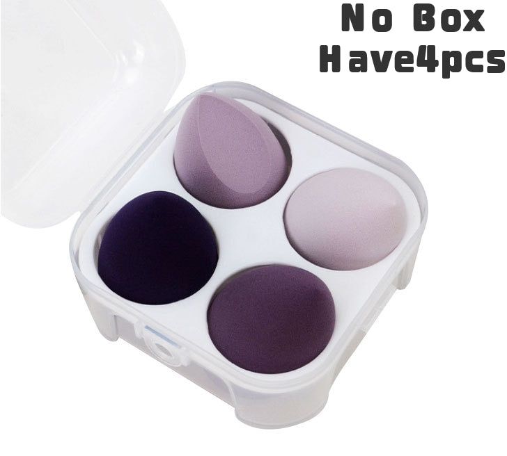 Makeup Sponge Cosmetic Puff Make Up Sponge Foundation Powder Professional Makeup Sponge Makeup Cosmetic Tool Accessories Purple 4 Pcs No Box