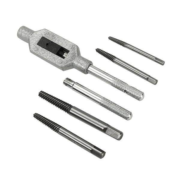 5Pcs 3mm To 14mm Cr-Mo Screw Extractor Broken Bolt Remover Drill With Holder Frame Tool