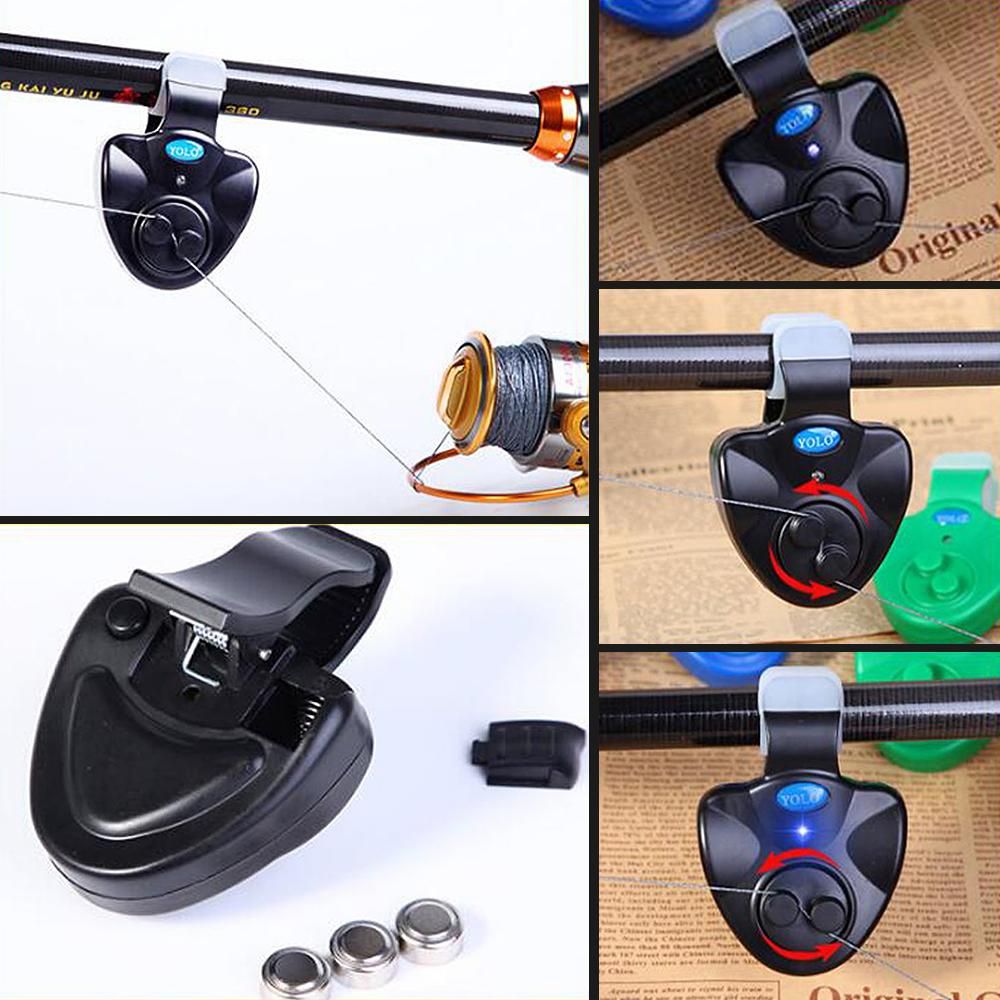 4pcs Electronic Fishing Bite Alarm with Sound LED Lights Indicator Fish Bite Alarms