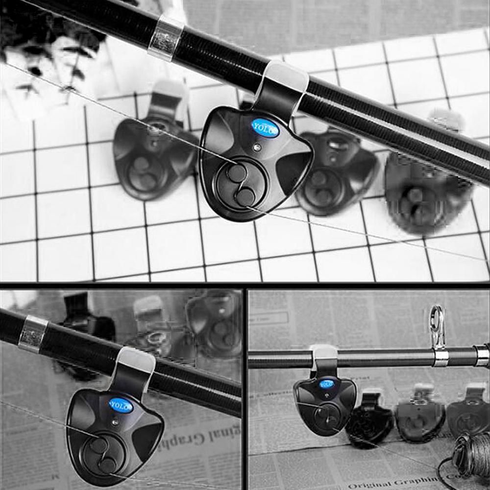 4pcs Electronic Fishing Bite Alarm with Sound LED Lights Indicator Fish Bite Alarms