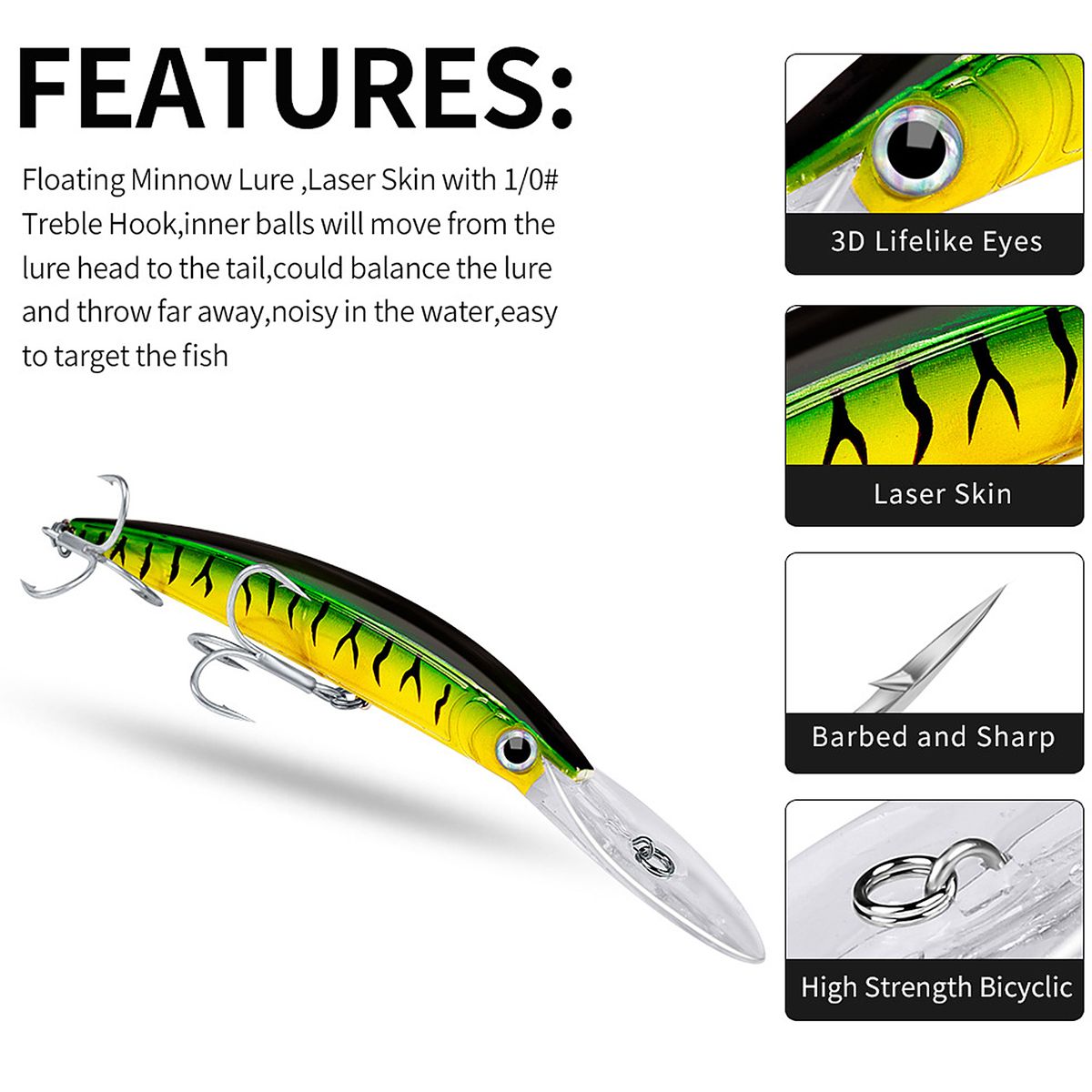Fishing Lure Artificial Hard Bait Fishing Minnow Bait
