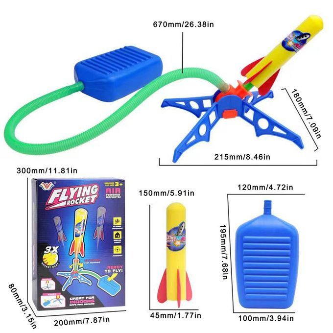 Pedal Ro Ket Laun Her  Hildren's Toy Foam Toy Birthday Gift Holiday Gift-colorful