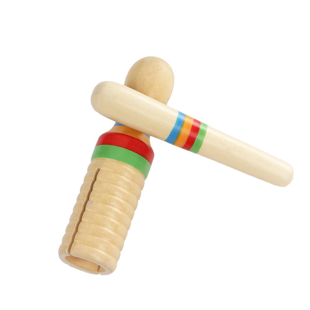 Colorful Wooden Crow Sounder Wood Guiro Kids Children
