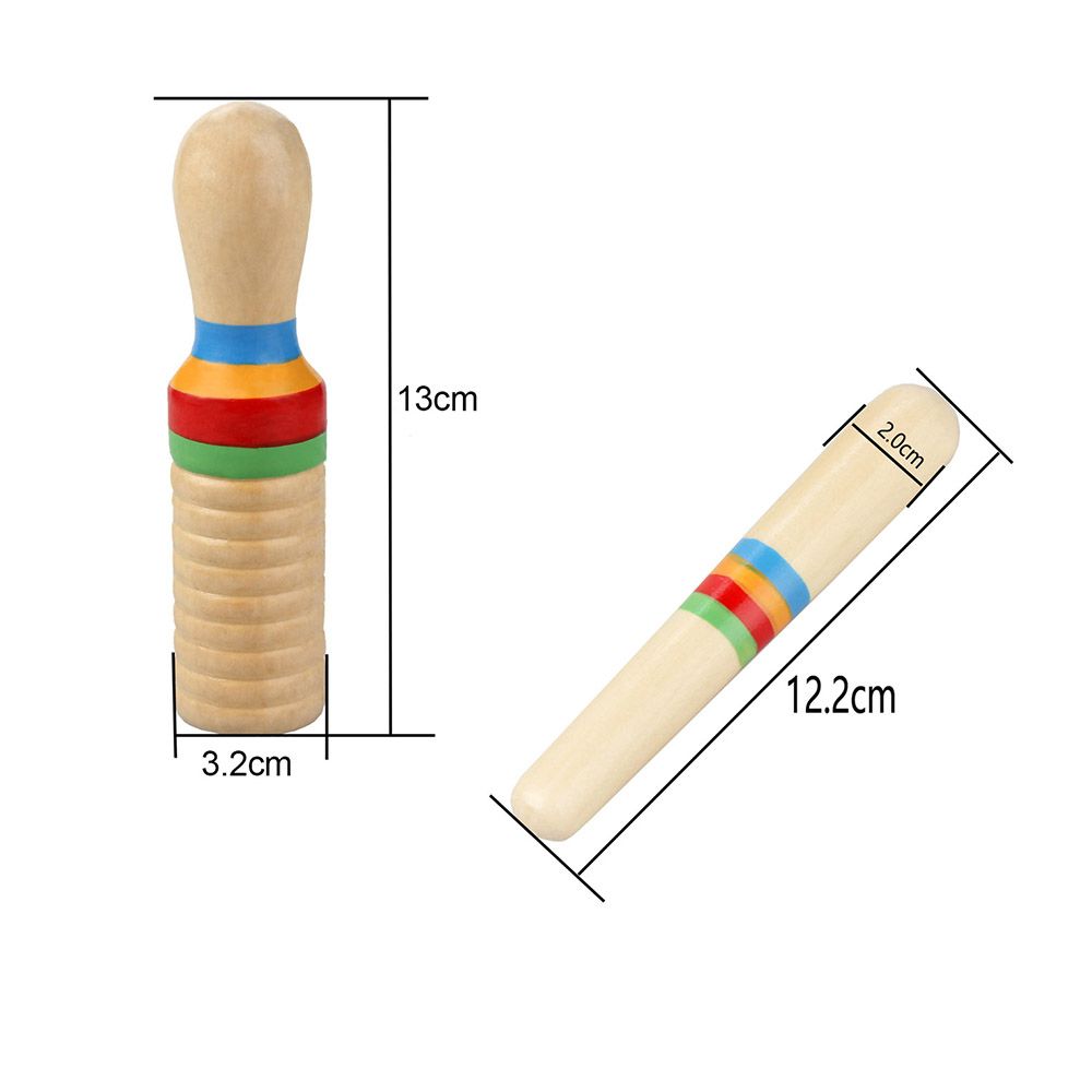 Colorful Wooden Crow Sounder Wood Guiro Kids Children