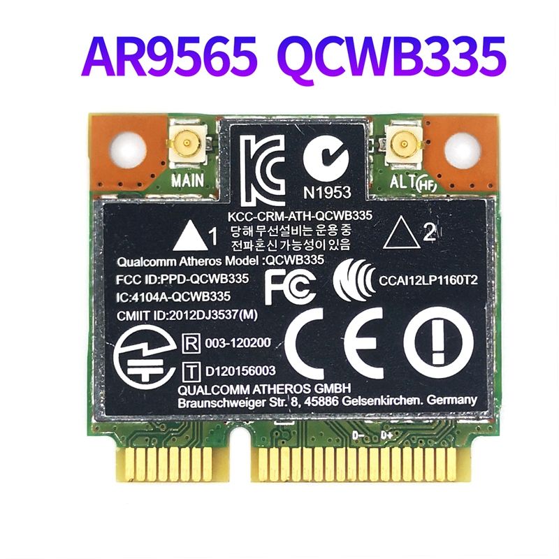 AR9565 WiFi Card QCWB335 Mini PCIE Bluetooth 4.0 150Mbps