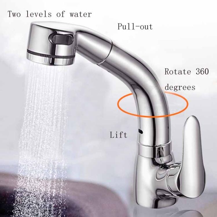 All-copper Body Pull-out Hot & Cold Water Faucet