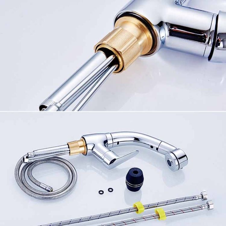 All-copper Body Pull-out Hot & Cold Water Faucet