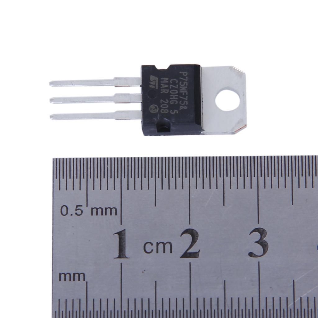 5pcs P75NF75 N-Channel High Speed Power MOSFET Transistor 80A 75V