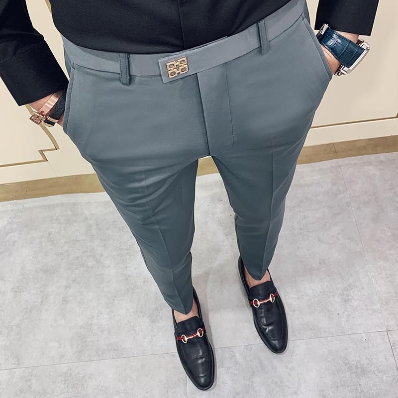 Pants Man Spring Summer New Pants Men Adjusted Korean Fit Men Casual Pants Streetwear Pants Men Man Gray Black