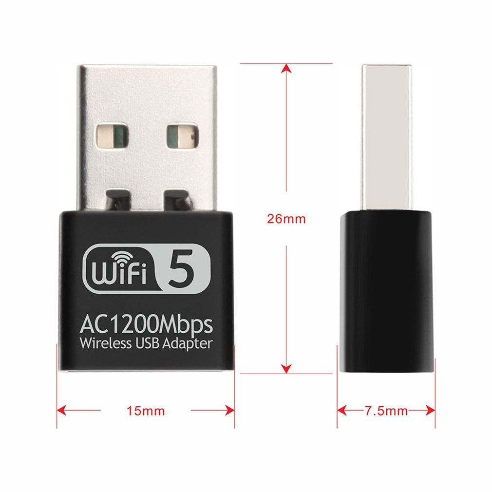Usb Dual Band Wireless Ac Adapter Network Card 1200Mbps