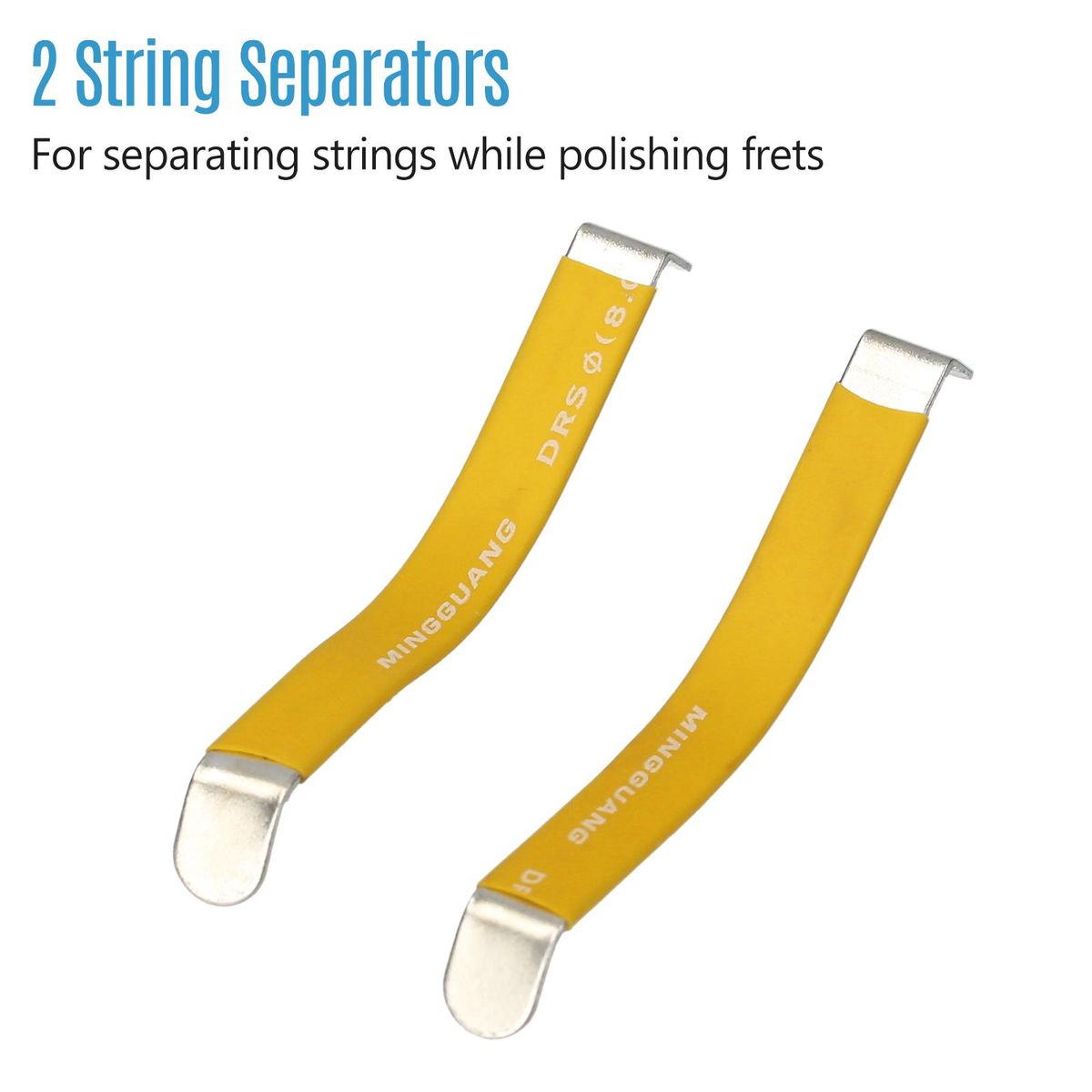 6Pcs Guitar Tools Kit Repair Maintenance Tool for Guitar Bass Luthier 2 String Separators, 2 Fingerboard Protectors, 1 String Cutter Plier, 1 Sanding Stone