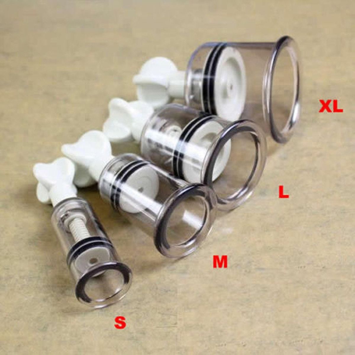 2pcs L Size (Dia. 1.5in) Twist No Pump Suction Cupping Nipple Enhancer Enlargement Breast Enlarger Vacuum Rotary Bondage Fetish - Firmer, Perkier, Larger Nipples