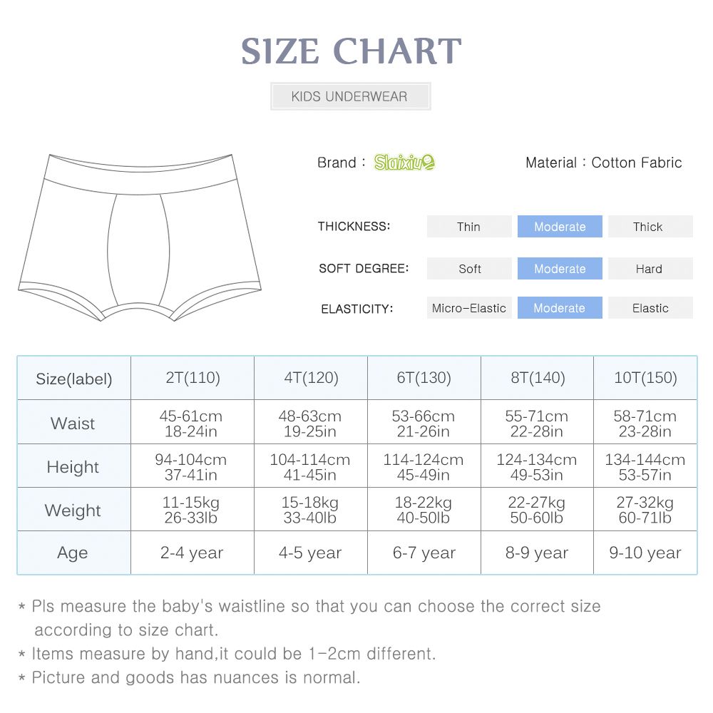 4Pcs/lot Cotton Children Panties