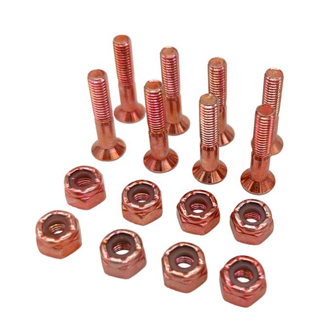 Carbon Steel Electroplating Skateboard Screws Replacement Orange