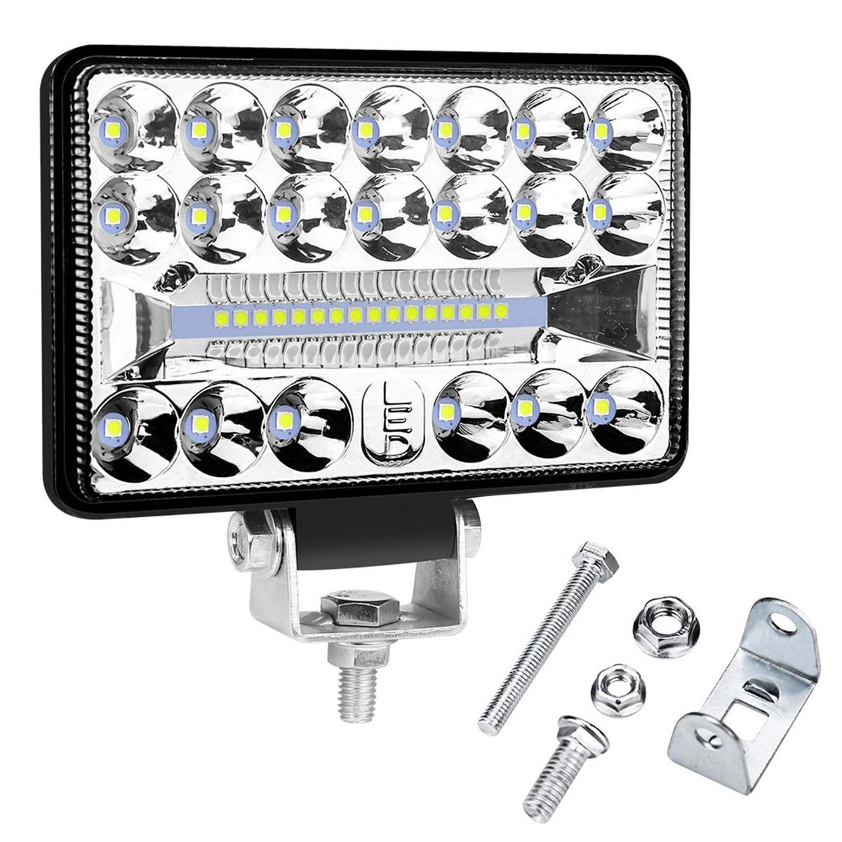1Pcs 108W 5inch 6500K LED Work Light Fog & Driving Light Waterproof Flood & Spot Combo Lights for 9-30V Cars Trucks Off-road ATV SUV Trailer Yatch
