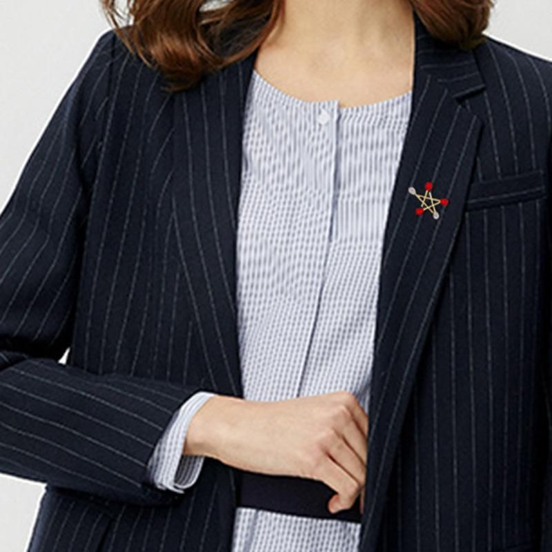 Brooch Retro Crystal Five-Pointed Star Alloy Simple Sweater