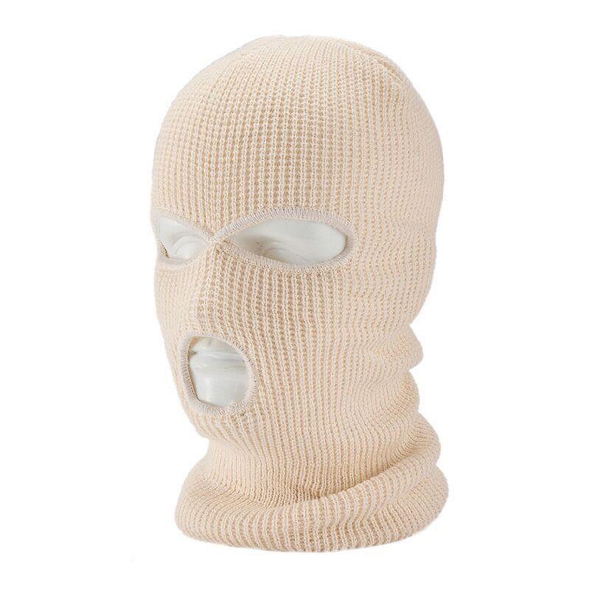 Ski  Beanie 3 Hole Warm  Winter Knitted Khaki
