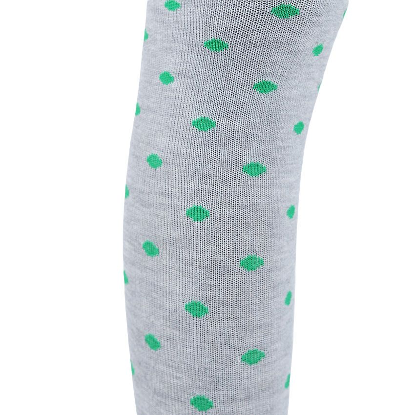 Knee Hi Soft Cotton Polka Dots Grey Socks