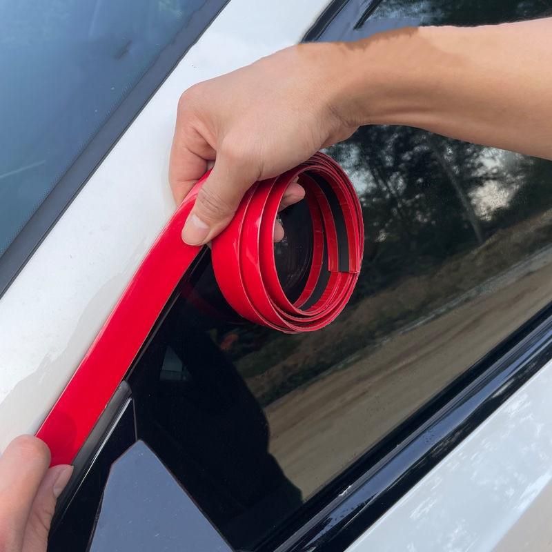 bright red Exterior Car Chrome Body Strip Bumper Auto Door Protective Moulding Styling Trim Sticker 6MM 10MM 15MM 20MM 25MM 30MM