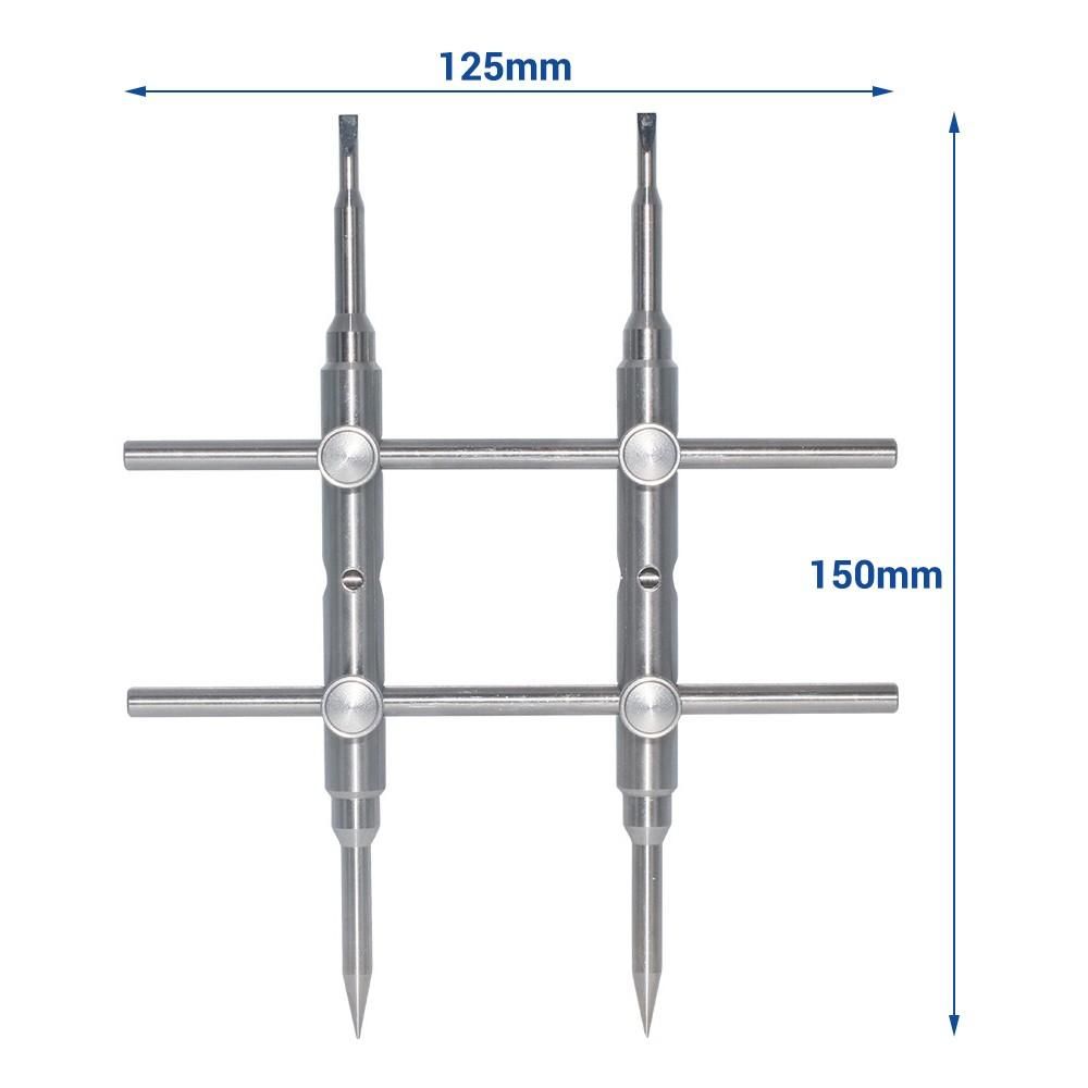 Repair Tool Camera Tool Detachable Tic-tac-toe Tool for Camera Lens with 2 Tips Lens Repair Set Flat Pointed 6 Screws 2 Hexagon Wrenches