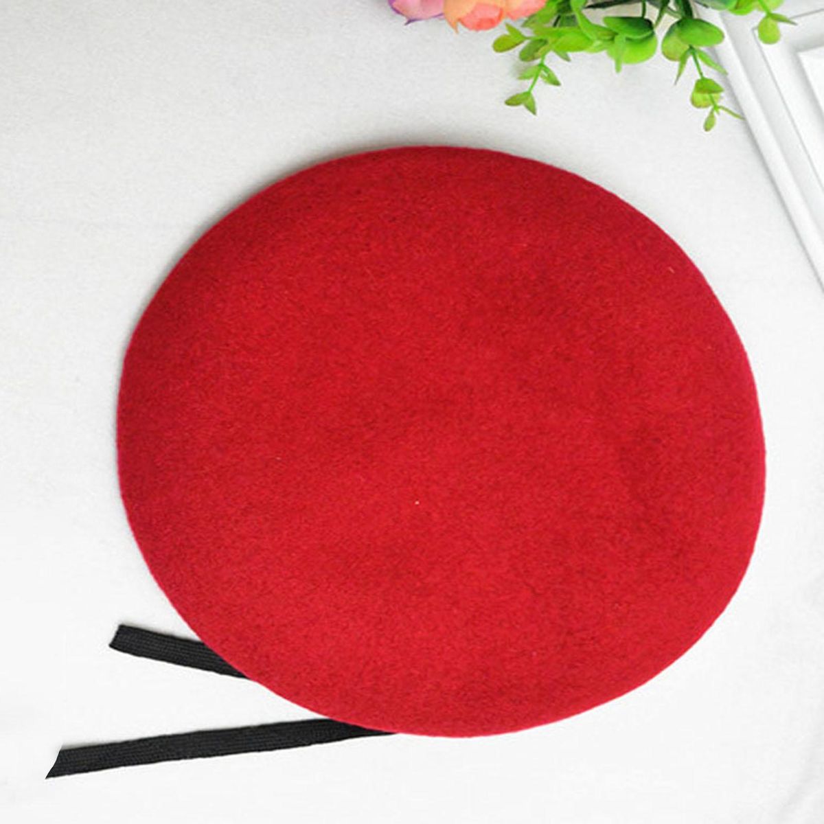 Beret Cap All-Match Military Training Beret Hat Red
