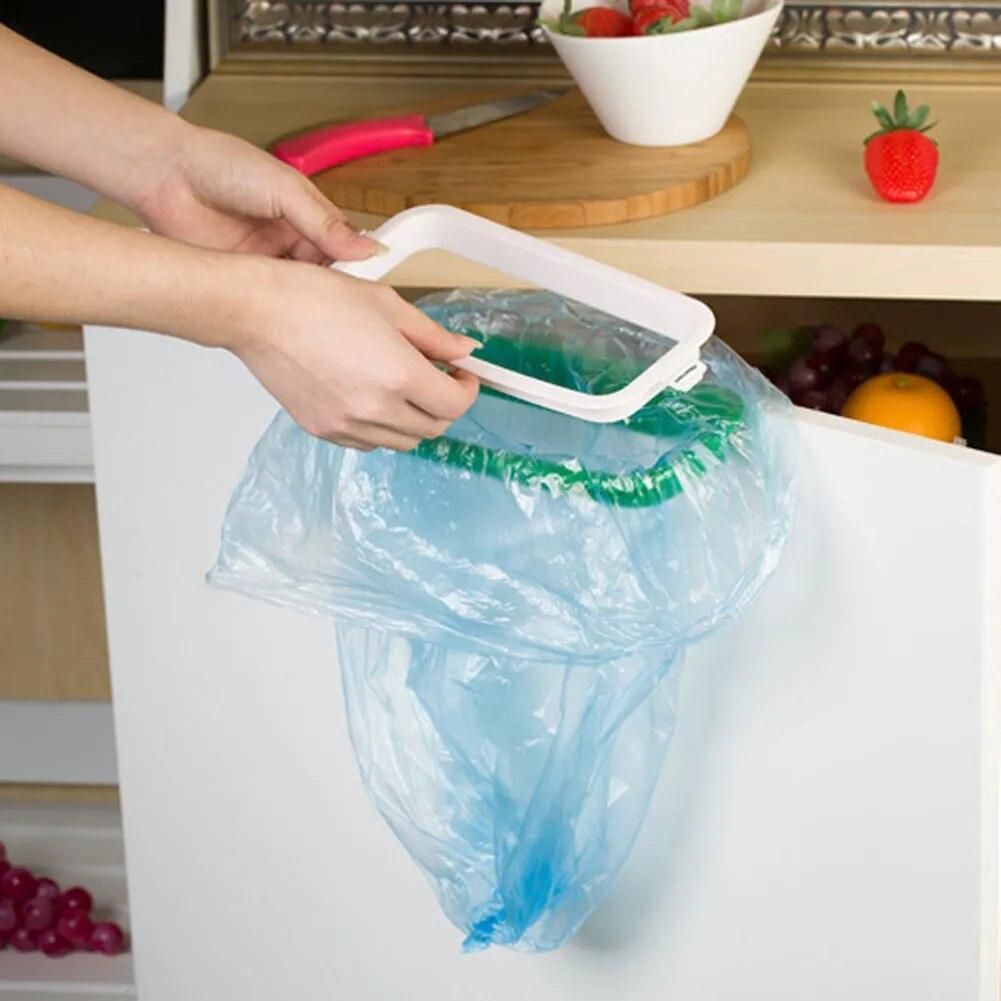 Garbage Bag Holder Hanging Rubbish Bags Rack For Kitchen Cupboard Cabinet Tailgate Stand Storage Kitchen Accessories 12.5*22cm