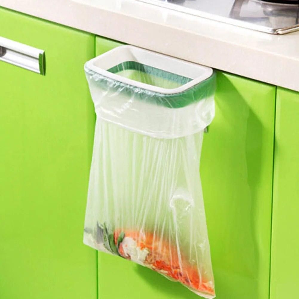 Garbage Bag Holder Hanging Rubbish Bags Rack For Kitchen Cupboard Cabinet Tailgate Stand Storage Kitchen Accessories 12.5*22cm