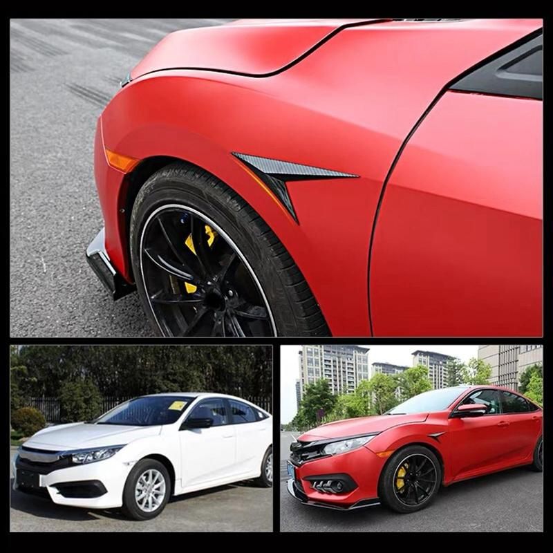 2Pcs Universal Car Side Door Body Cover Trim for Fender Decoration Sticker for Honda for Benz Audi BMW Ford Black