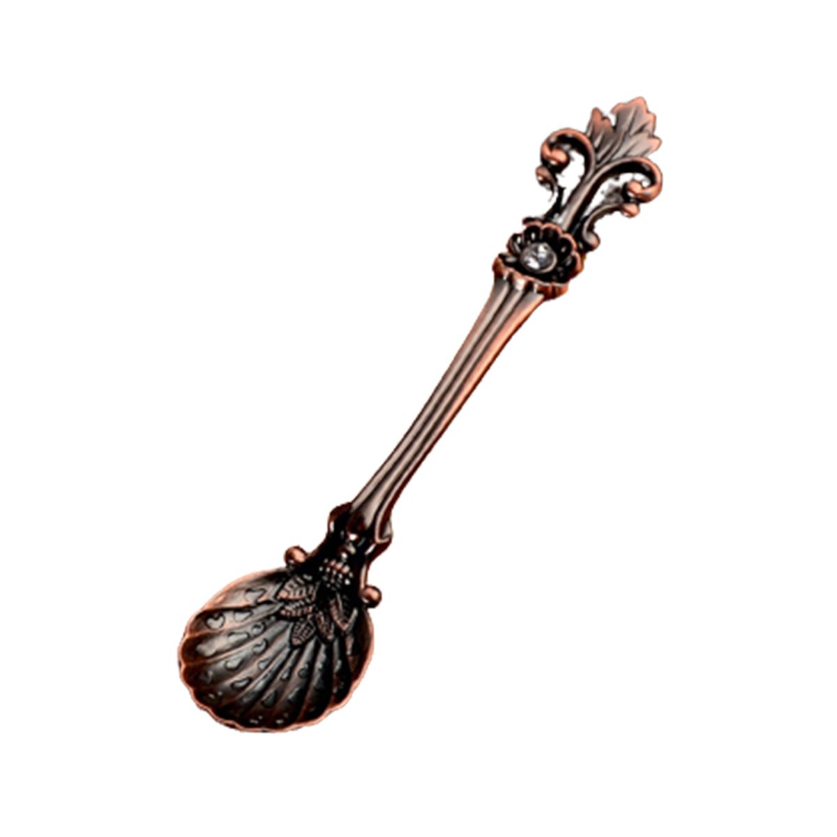 Coffee Spoon Mirror Polish Wear-resistant Zinc-Red & Copper