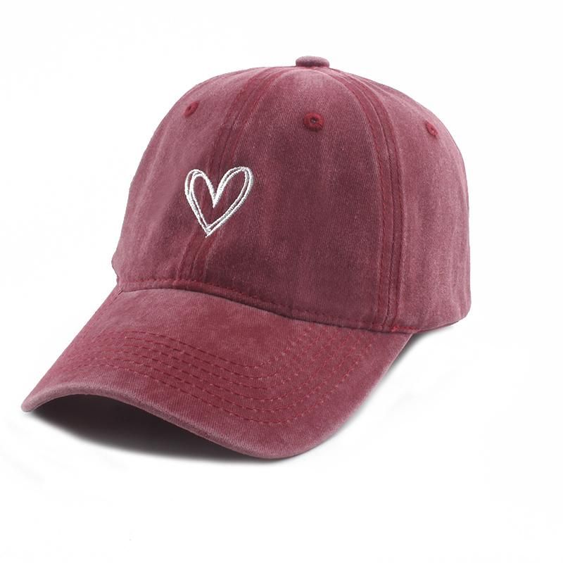 Fashion Outdoor Sport Baseball Caps For Men Women Love Heart Embroidery Snapback