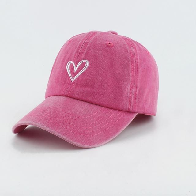 Fashion Outdoor Sport Baseball Caps For Men Women Love Heart Embroidery Snapback