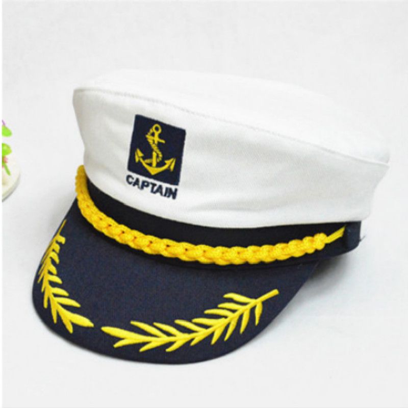Black  Red Striped Children Ary Hat Cap Boy Girl Soldier Captain Sailor Hat  Vintage Police Bone Gorras For Kids-1